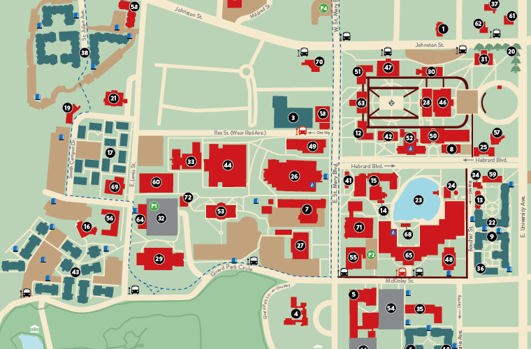UL Lafayette map